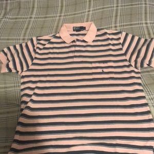 Blue pink stripes Polo
